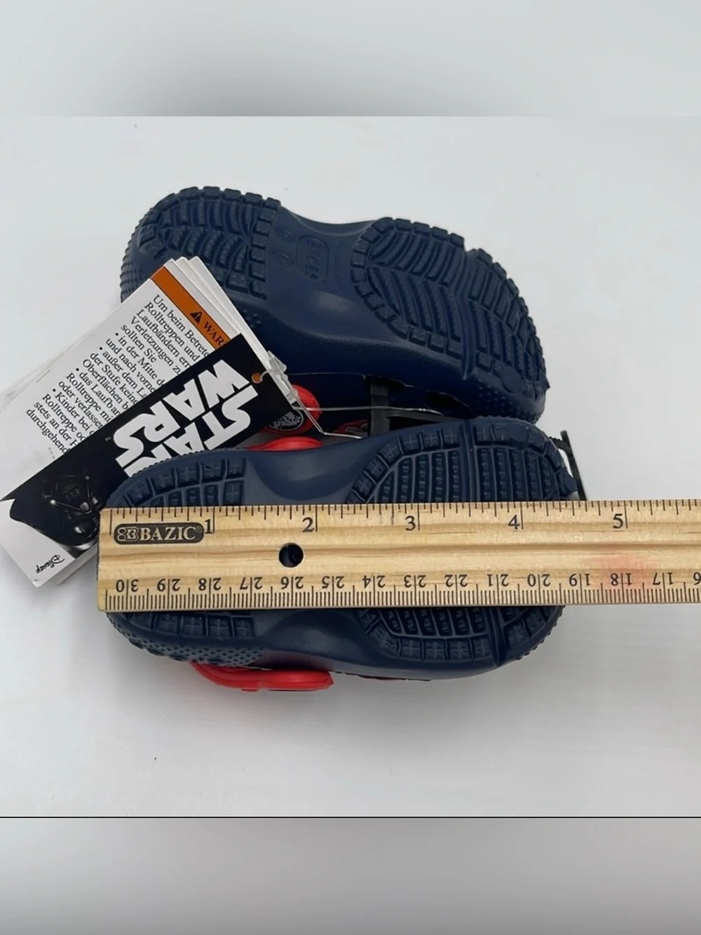 NWT Star Wars Kids Navy and Red Clog Sandals with Darth Vader Graphic Sz4